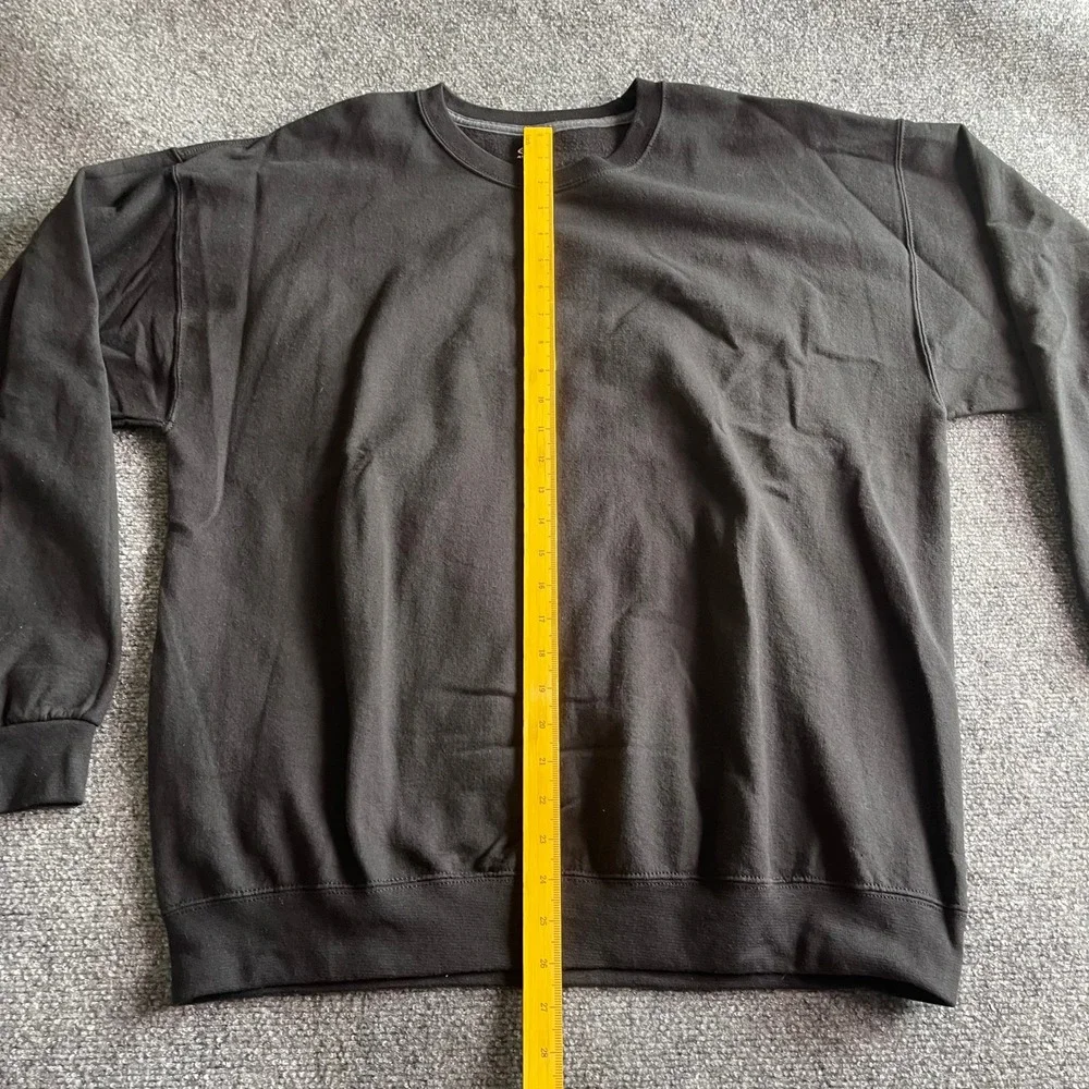 Athletic Works Mens XL Black‎ Crewneck Sweatshirt Fleece Pullover Solid 46-48